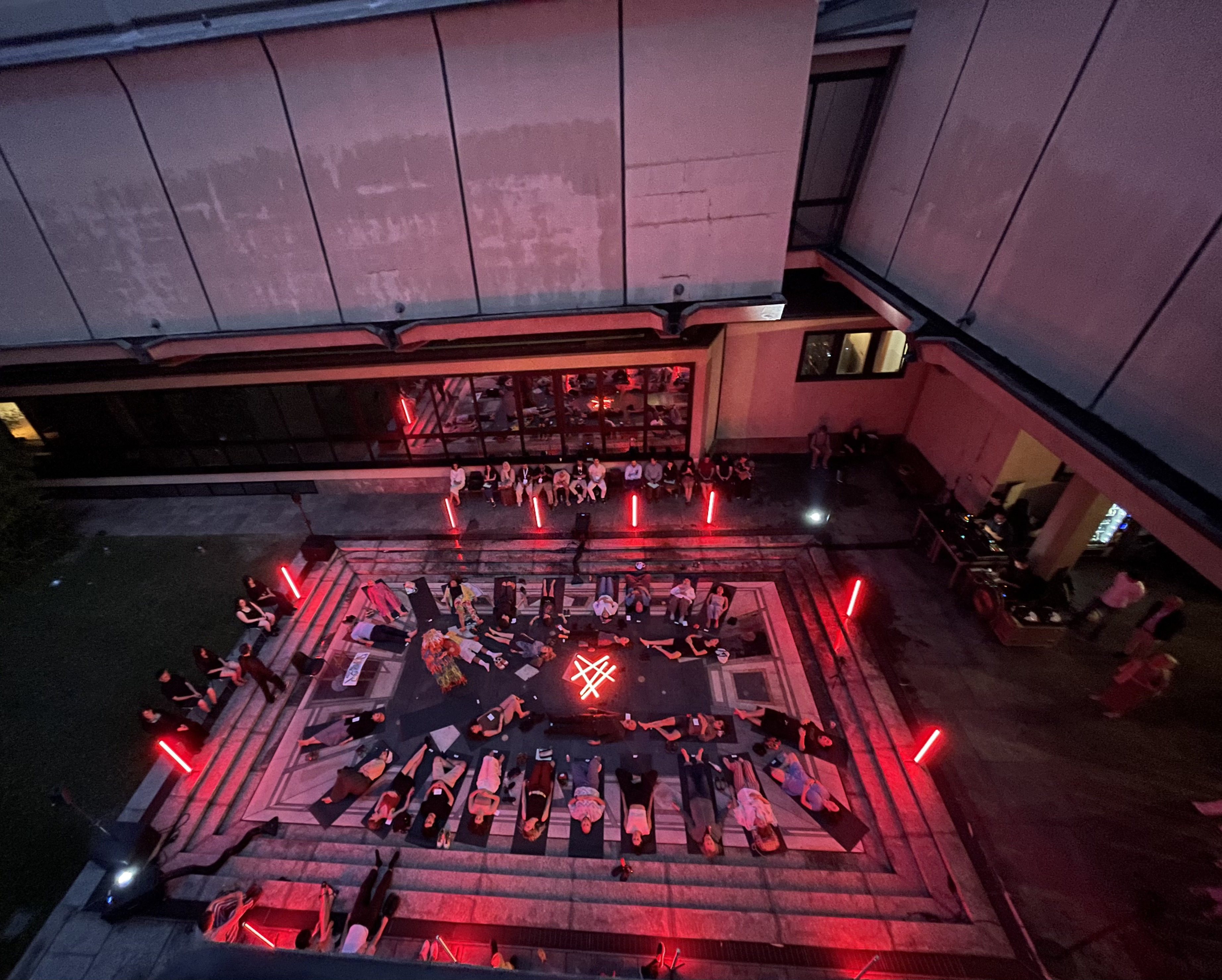 NOX LUX at GAM Torino — courtyard induction